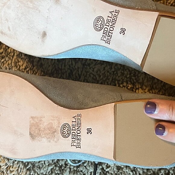 Fred de la Bretoniere grey suede lace up oxford shoes - Picture 6 of 6